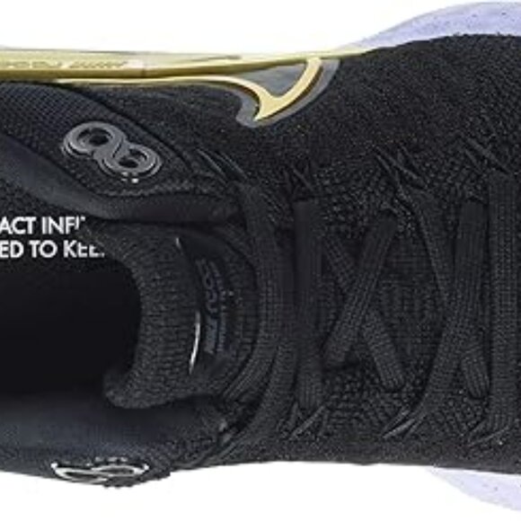 Nike Women’s React Infinity Run Flyknit 2 Black Metallic Gold CT2423-009 Size 6 - Picture 6 of 7